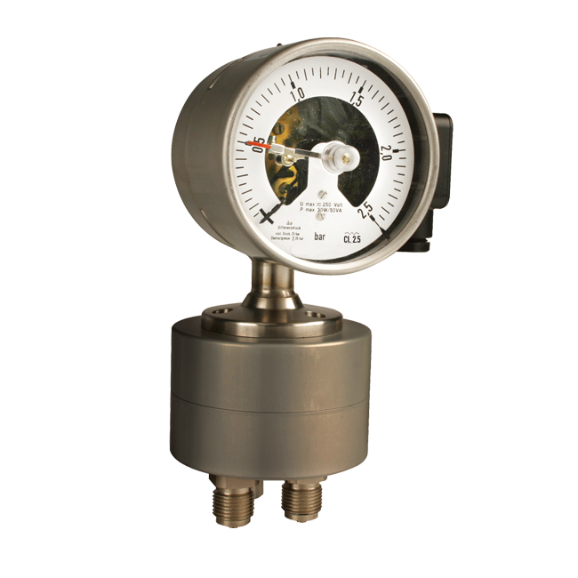 耐腐蚀过载保护型差压压力表